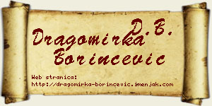 Dragomirka Borinčević vizit kartica